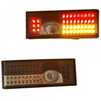 Фонари задние "клюшки" светодиодные ВАЗ 2108-099, 2113-14 (серо-белые, обычный поворотник)