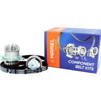 Комплект ГРМ "MAREL MAGNUM" (с помпой) Лада Гранта, Калина-2, Ларгус, Датсун (8кл.) (металлический ролик) дв. 11189, 21116 (MKWP005)