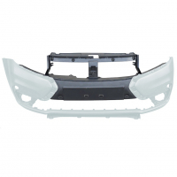 Бампер передний оригинальный под ПТФ "ППИ" Лада Ларгус ФЛ Кросс (Ледниковый 221)