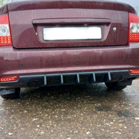 Диффузор заднего бампера Лада Приора-2 хэтчбек (неокрашенный)