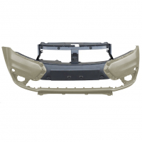 Бампер передний оригинальный под ПТФ "ППИ" Лада Ларгус ФЛ Кросс (Серый базальт 242)