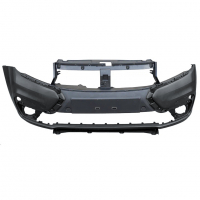 Бампер передний оригинальный под ПТФ "ППИ" Лада Ларгус ФЛ Кросс (Черная жемчужина 676)