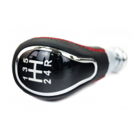 Ручка КПП "Sal-man" в стиле "Веста" для тросового привода (вставка хром, эко-кожа с прострочкой) (pg2622)