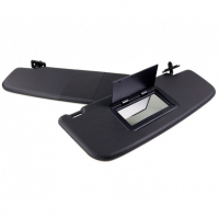 Солнцезащитные козырьки (черные) с открывающимся зеркалом Лада Калина 1-2, Гранта, Гранта ФЛ, Датсун