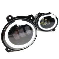 Противотуманные светодиодные фары (ПТФ) с ангельскими глазками Лада Гранта, Ларгус, Калина-2