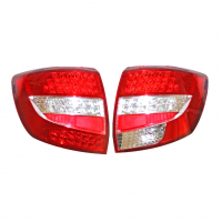 Фонари задние светодиодные Лада Гранта седан, Гранта ФЛ седан (красно-белые, бегающий поворотник)