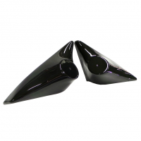 Облицовка зеркала под стандартный твитер Лада Приора (черный лак) (pg1148)