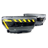 Фары передние Black в стиле AUDI c 4-мя BI-LED линзами и матричными ДХО Лада Веста