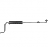 Резонатор (глушитель дополнительный) с бочкой "LECAR" ВАЗ 2113, 2114, 2115 (под стандарт) (с гофрой) (LECAR011252702)