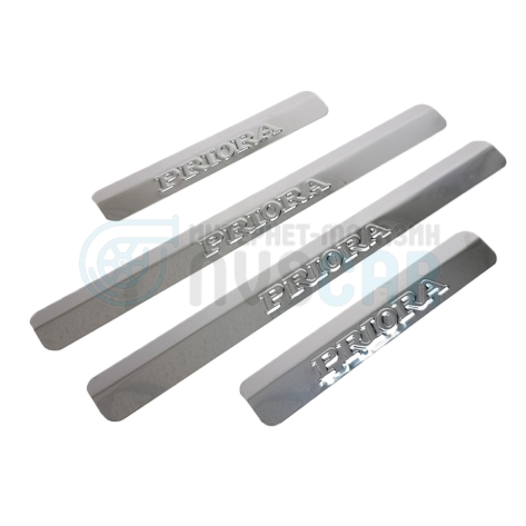 Накладки внутренние на пороги "нержавейка" Лада Приора