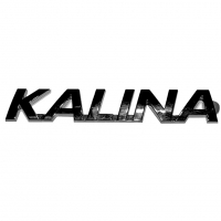 Шильдик Калина на крышку багажника Лада Калина 2 (черный лак)