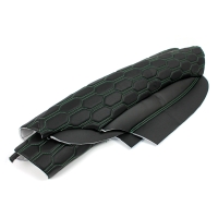 Вставки в дверные карты (эко-кожа) "Соты" под подлокотник Лада Калина-1