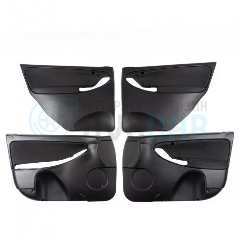 Обшивки дверей "Люкс" (черные) Лада Калина (4 шт.)