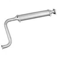 Резонатор (глушитель дополнительный) с бочкой "Синтон" ВАЗ 2110, 2111, 2112, Приора (с катализатором, 16кл) (под стандарт) (21103120002055)