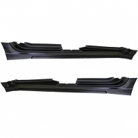 Пластиковые пороги "АртФорм" Лада Гранта, Калина-2, Датсун (черная шагрень) (pg1822)