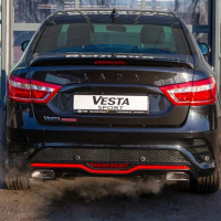 Бампер задний оригинальный Лада Веста Спорт (Черная жемчужина 676)