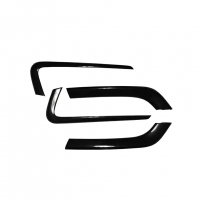 Накладки "Антихром" Лада Веста на молдинги переднего бампера (черный лак)