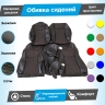 Обивки сидений (эко-кожа) "Соты" Шевроле Нива до 2014 г. (Г-образные подголовники)