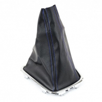 Чехол КПП "Sal-man" в стиле "Веста" Лада Гранта, Калина-2 (вставка хром, эко-кожа с прострочкой)