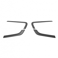 Накладки "Антихром" Лада Веста на молдинги переднего бампера (черный матовый)