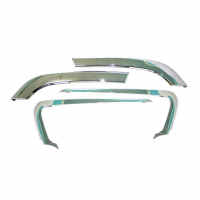 Оригинальные молдинги (вставки) переднего бампера "Иксы" (хром) Лада Гранта ФЛ (4 шт.)