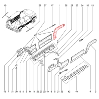 Накладка переднего крыла (левый) Лада Нива Тревел (окрашенная)