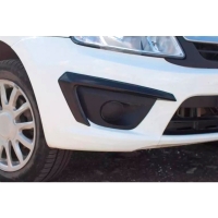 Канарды (облицовки) противотуманных фар (ПТФ) "Volta" Лада Гранта (черная шагрень)