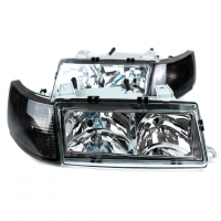 Фары передние (комплект) "гладкое стекло" ВАЗ 2110, 2111, 2112 (тонированный повторитель)