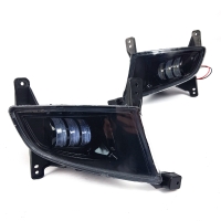 Противотуманные фары (ПТФ) "LED" треугольные Лада Приора (чёрные)