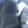 Обивки сидений (эко-кожа гладкая) "Квадраты" (с одинарной строчкой) ВАЗ 2107 Белый