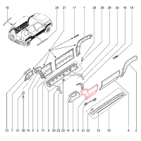 Молдинг задней двери (правый) Лада Нива Тревел (окрашенный)