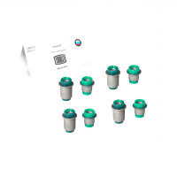 Сайлентблоки (полиуретан) передних рычагов верхних и нижних Лада Нива 4х4