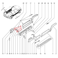 Молдинг задней двери (левый) Лада Нива Тревел (окрашенный)