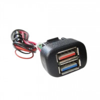 Зарядное устройство USB (2 гнезда) для ВАЗ 2110-12, 2113-15, Калина, Шевроле Нива, Нива Тревел