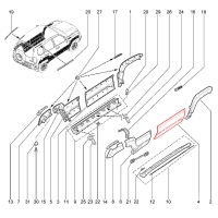 Молдинг передней двери (правый) Лада Нива Тревел (окрашенный)