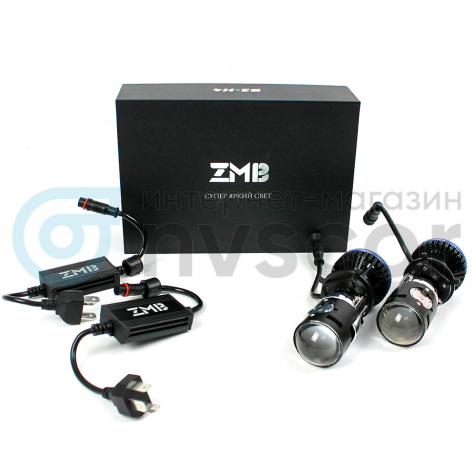 Светодиодные лампы "ZMB" "B2" линзы H4 (6000K)