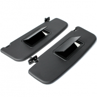 Солнцезащитные козырьки (черные) с двумя открывающимися зеркалами Лада Калина 1-2, Гранта, Гранта ФЛ, Датсун