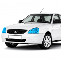 Пленка на передние фары защитная антигравийная Лада Приора