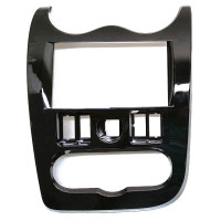 Центральная консоль 2DIN (черный лак) Лада Ларгус