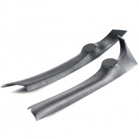 Облицовки стоек под стандартный твитер (направлены в салон) "АвтоСоната" Шевроле Нива, Лада Нива Тревел (черные)