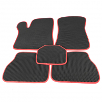 Коврики салона EVA Lite (ромбы черные) Лада Приора (красный кант)