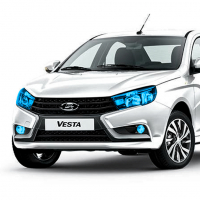 Пленка на передние фары защитная антигравийная Лада Веста