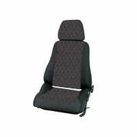 Переднее водительское тканевое сиденье Ромб с обогревом и салазками ВАЗ 2108, 2113