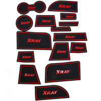 Силиконовые коврики на панель приборов Лада Икс-рей (красные) (pg2176)