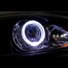Фары передние BI-LED с ангельскими глазками Лада Калина (хром)