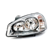 Фара передняя (левая) "Севием" Лада Калина-1 (хром, пластиковый рассеиватель, под Б)