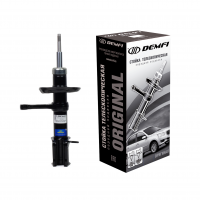 Стойка передняя (правая) "DEMFI" "Оригинал" под бочкообразную пружину (масляная) Лада Калина