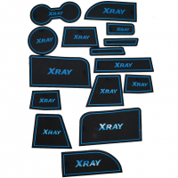 Силиконовые коврики на панель приборов Лада Икс-рей (синие) (pg2178)