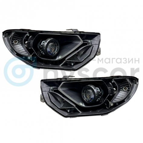 Фары передние "Black Edition" BI-LED 3.0 Лада Гранта ФЛ