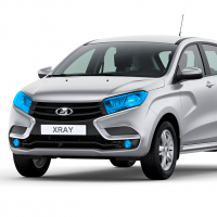 Пленка на передние фары защитная антигравийная Лада Икс-рей